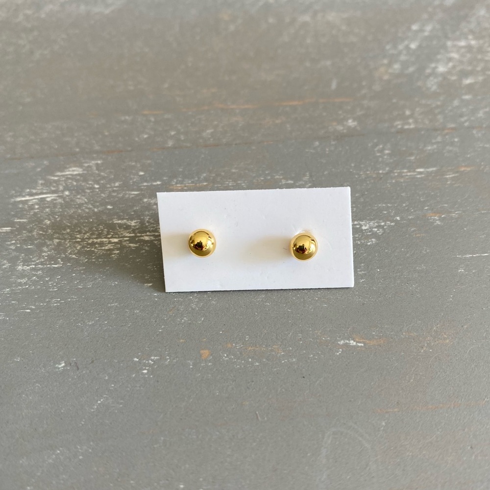 Steve Madden Gold Ball Stud Earrings NWT